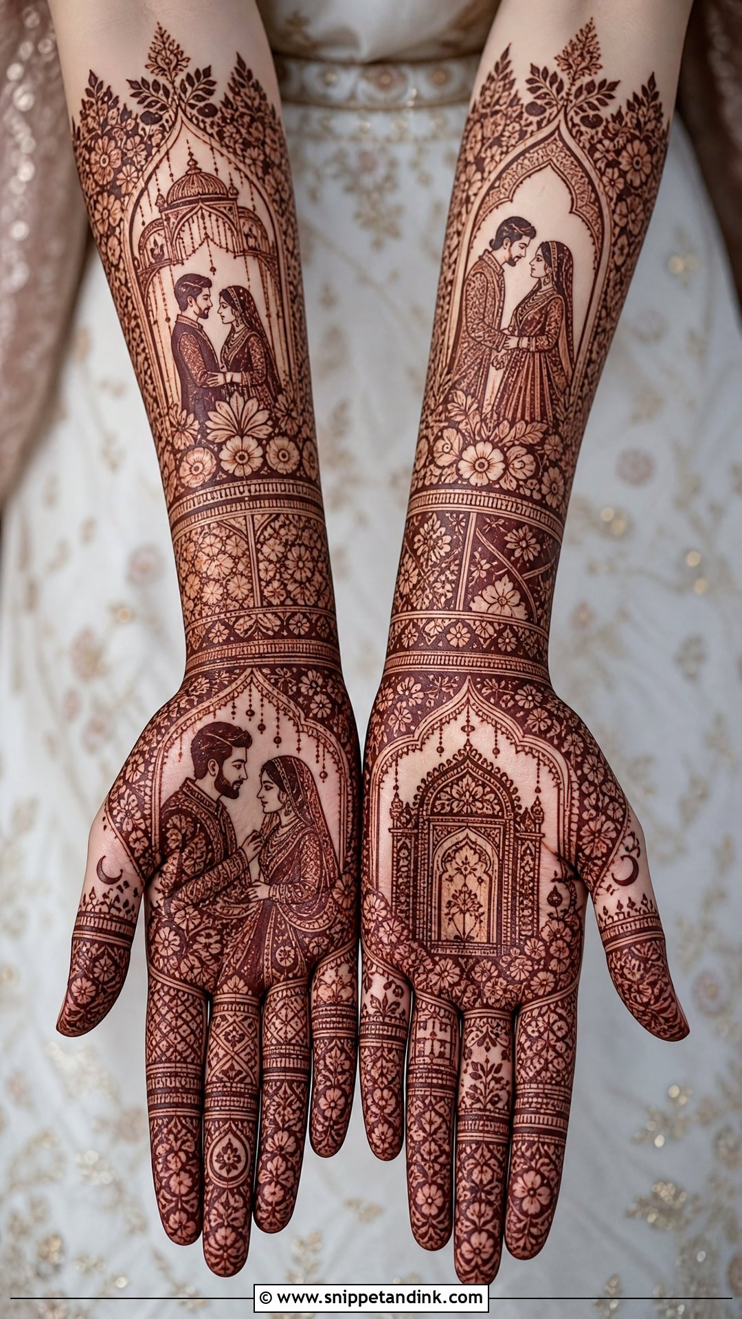 Pakistani Bridal Portrait Mehndi Design - Snippet and Ink - 20 Pakistani Bride Mehndi Design Ideas