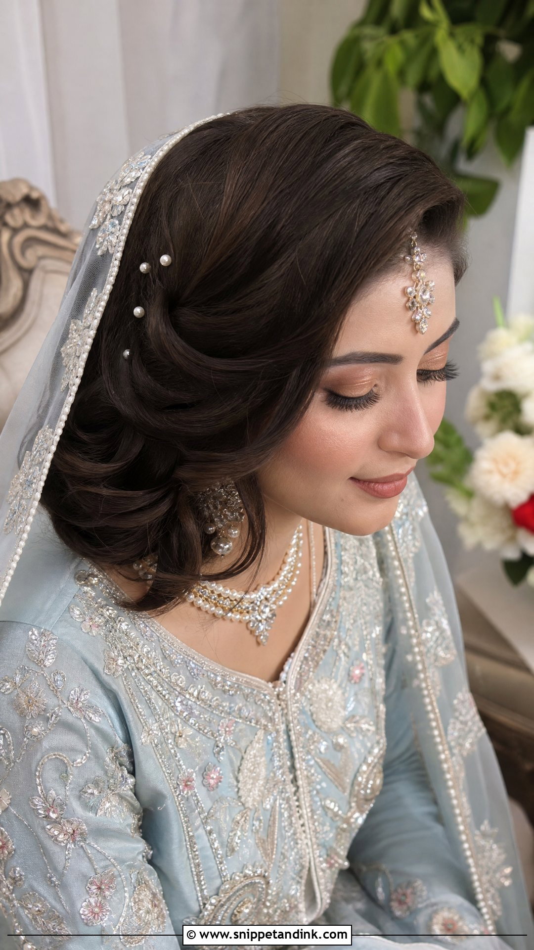 Pakistani Bridal Short Hair Curls - Snippet and Ink - 20 Pakistani Bride Hairstyles