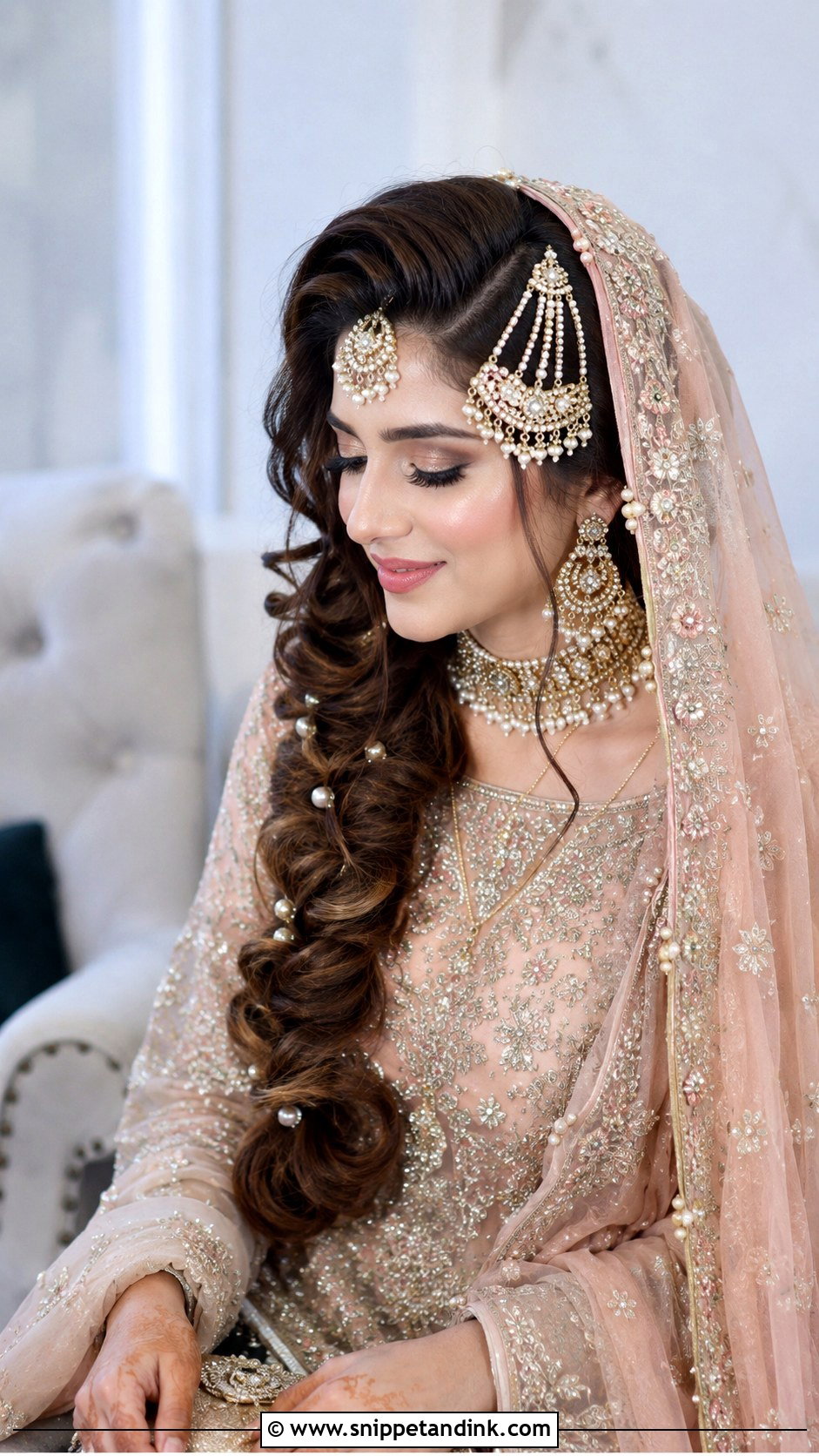 Pakistani Bridal Side Braid With Jhumar - Snippet and Ink - 15 Pakistani Bridal Hairstyles with Jhumar