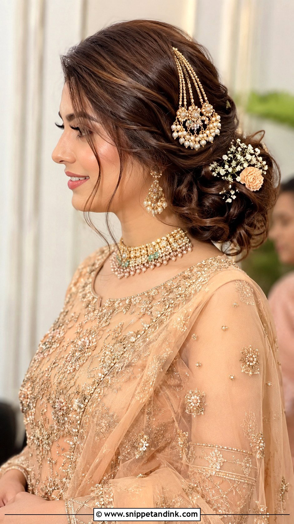 Pakistani Bridal Side Bun - Snippet and Ink - 15 Pakistani Bridal Bun Hairstyles