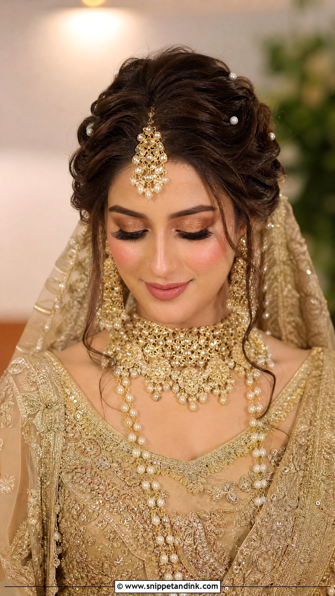 Pakistani Bridal Twisted Updo - Snippet and Ink - 20 Pakistani Bridal Hair Wedding Hairstyles