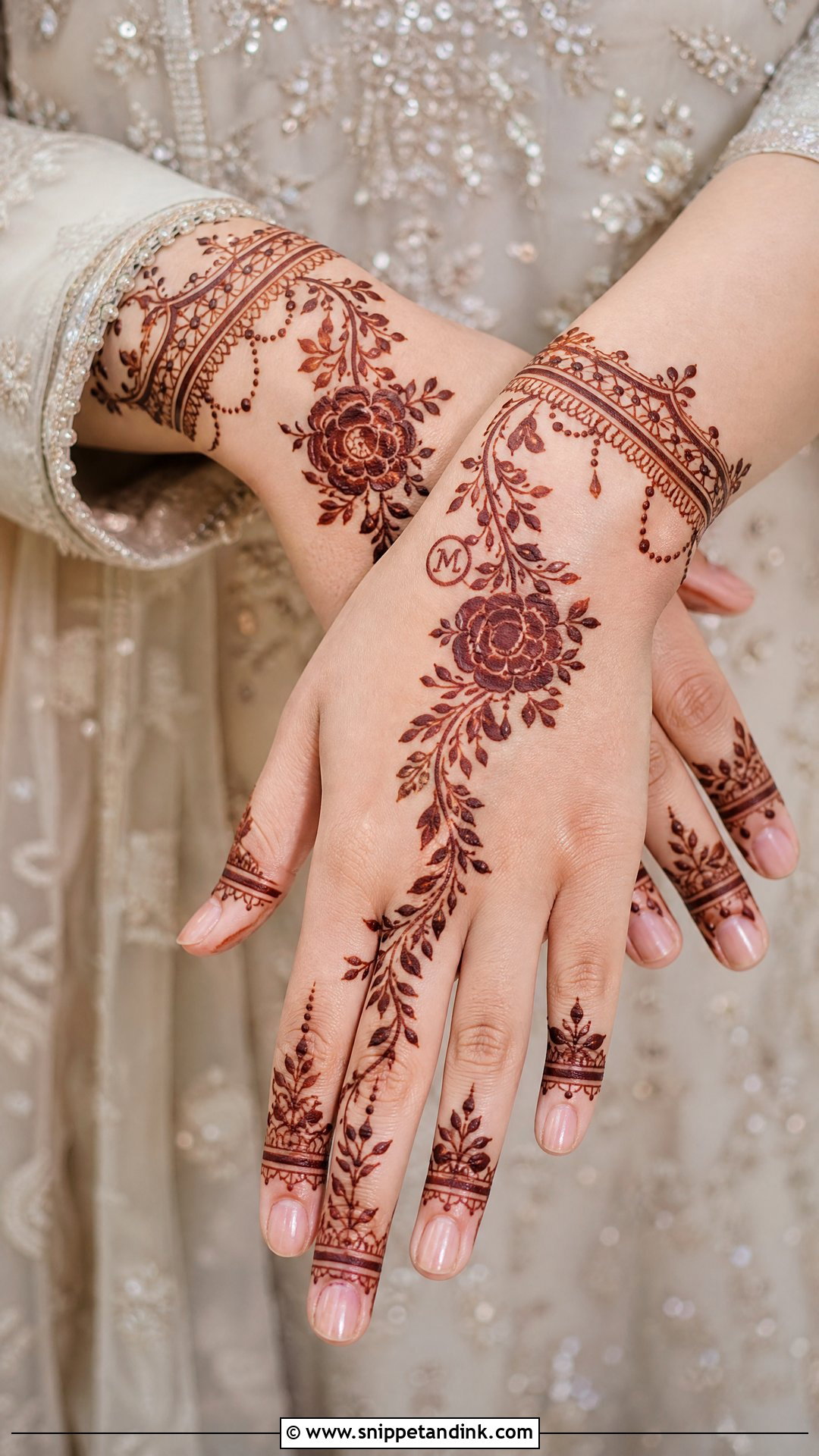Pakistani Engagement Mehndi Design Back Hand - Snippet and Ink - 30 Pakistani Mehndi Design Ideas