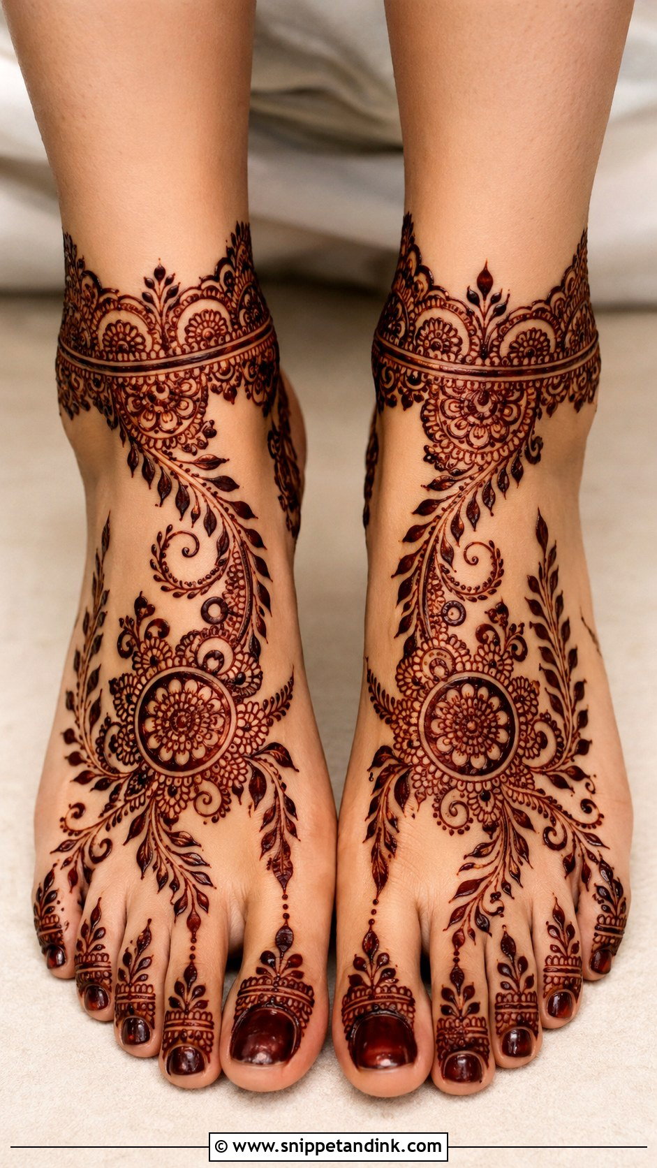 Pakistani Feet Mehndi Design - Snippet and Ink - 35 Feet Mehndi Designs