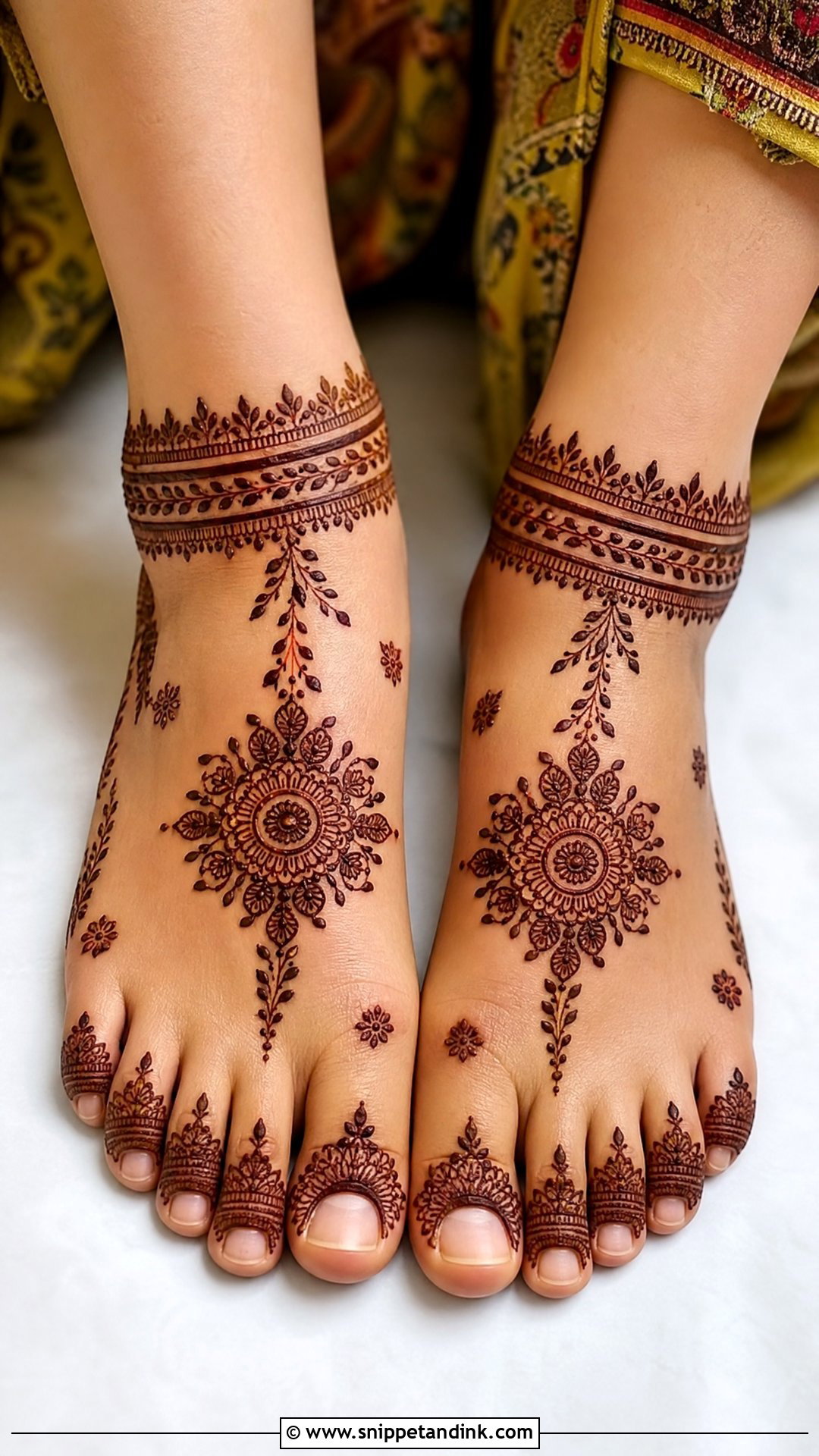 Pakistani Feet Mehndi Design - Snippet and Ink - 20 Pakistani Simple Mehndi Designs