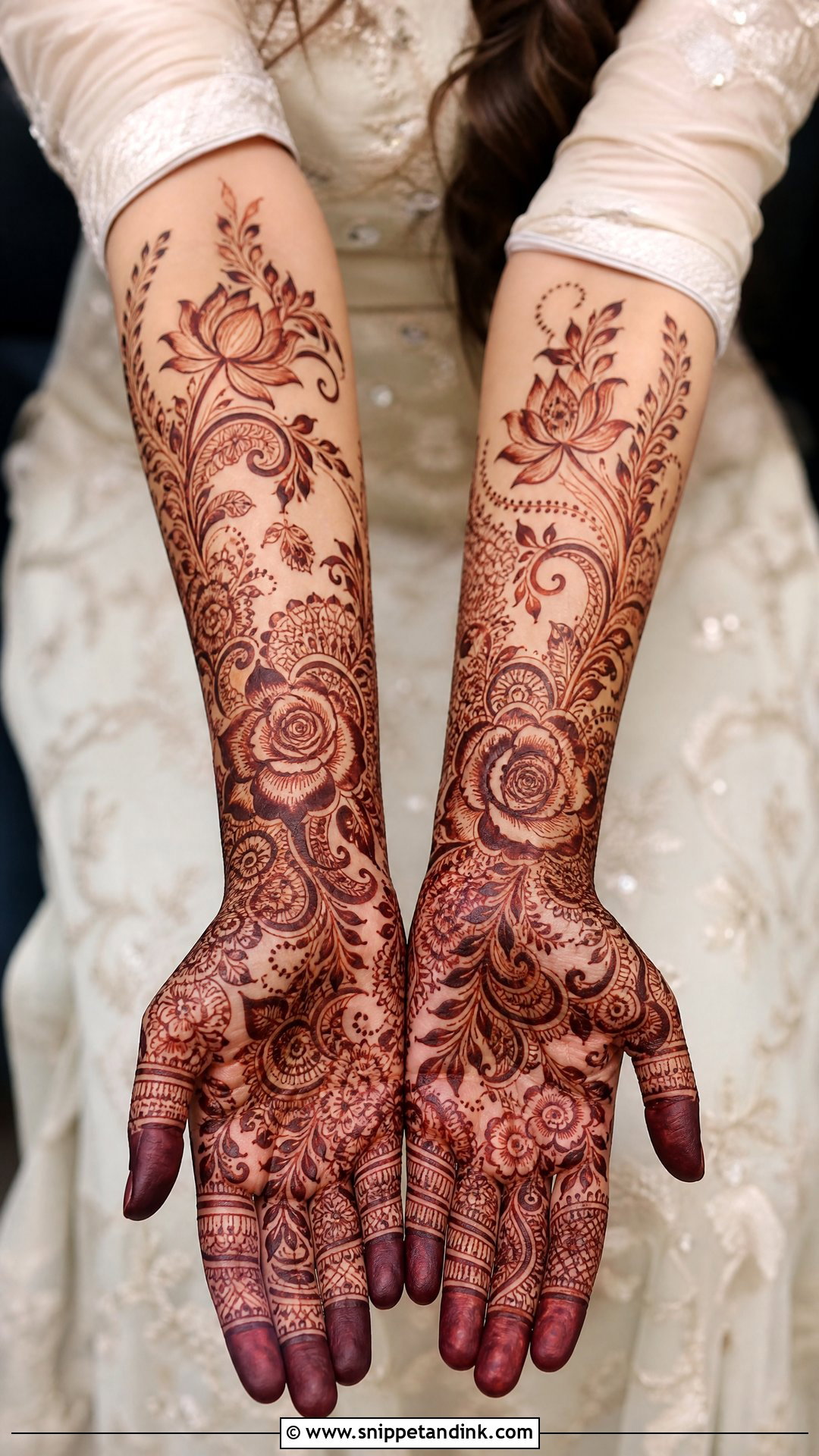 Pakistani Floral Bridal Mehndi Design - Snippet and Ink - 25 Unique Pakistani Bridal Mehndi Designs