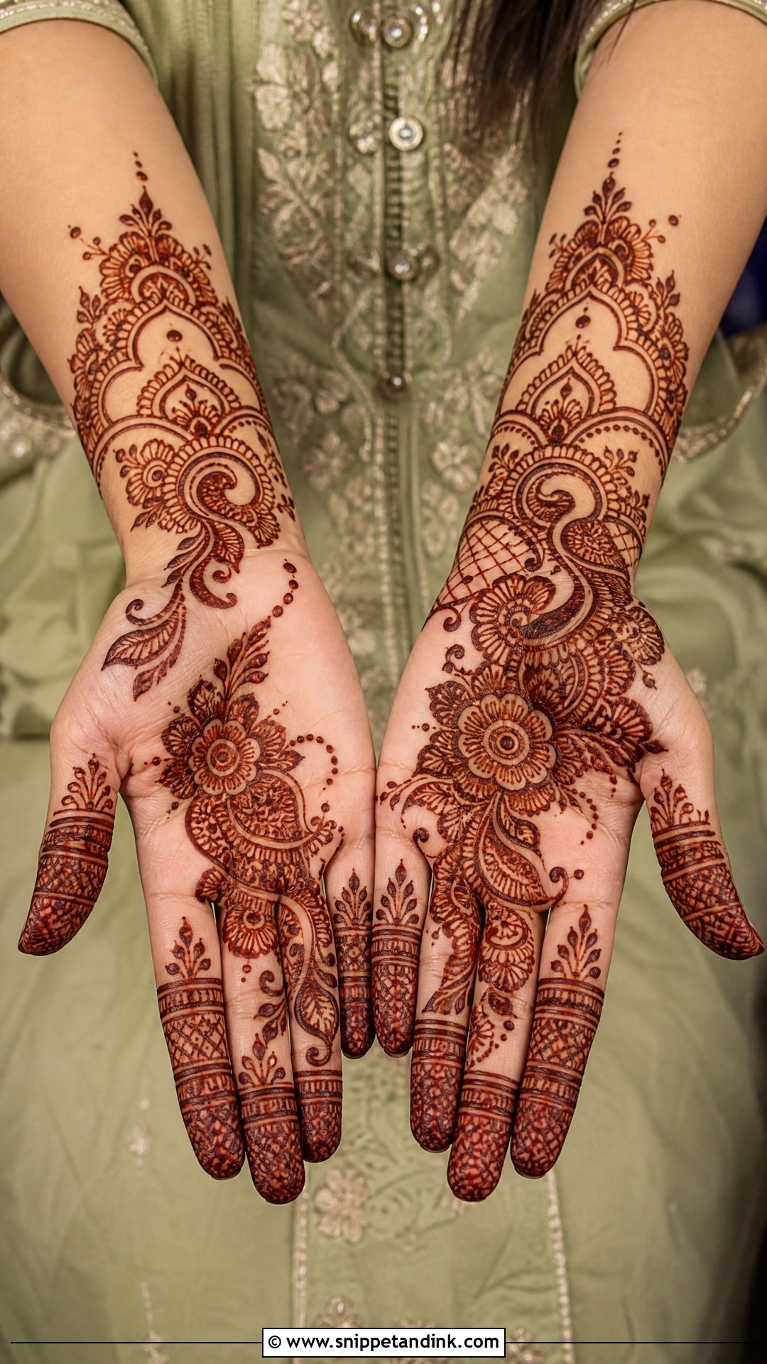 Pakistani Front Hand Mehndi Design - Snippet and Ink - 20 Pakistani Simple Mehndi Designs