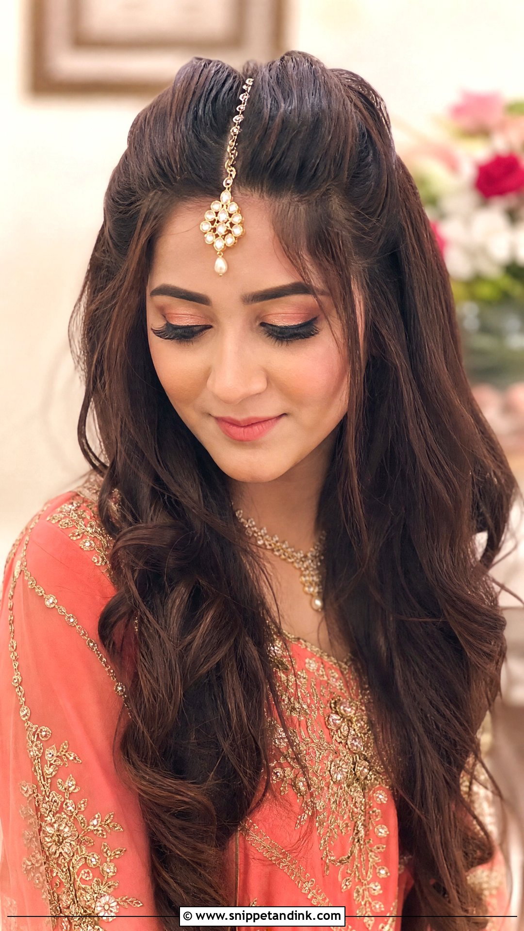 Pakistani Front Puff Open Hair - Snippet and Ink - 20 Pakistani Front Hair Styles for Wedding