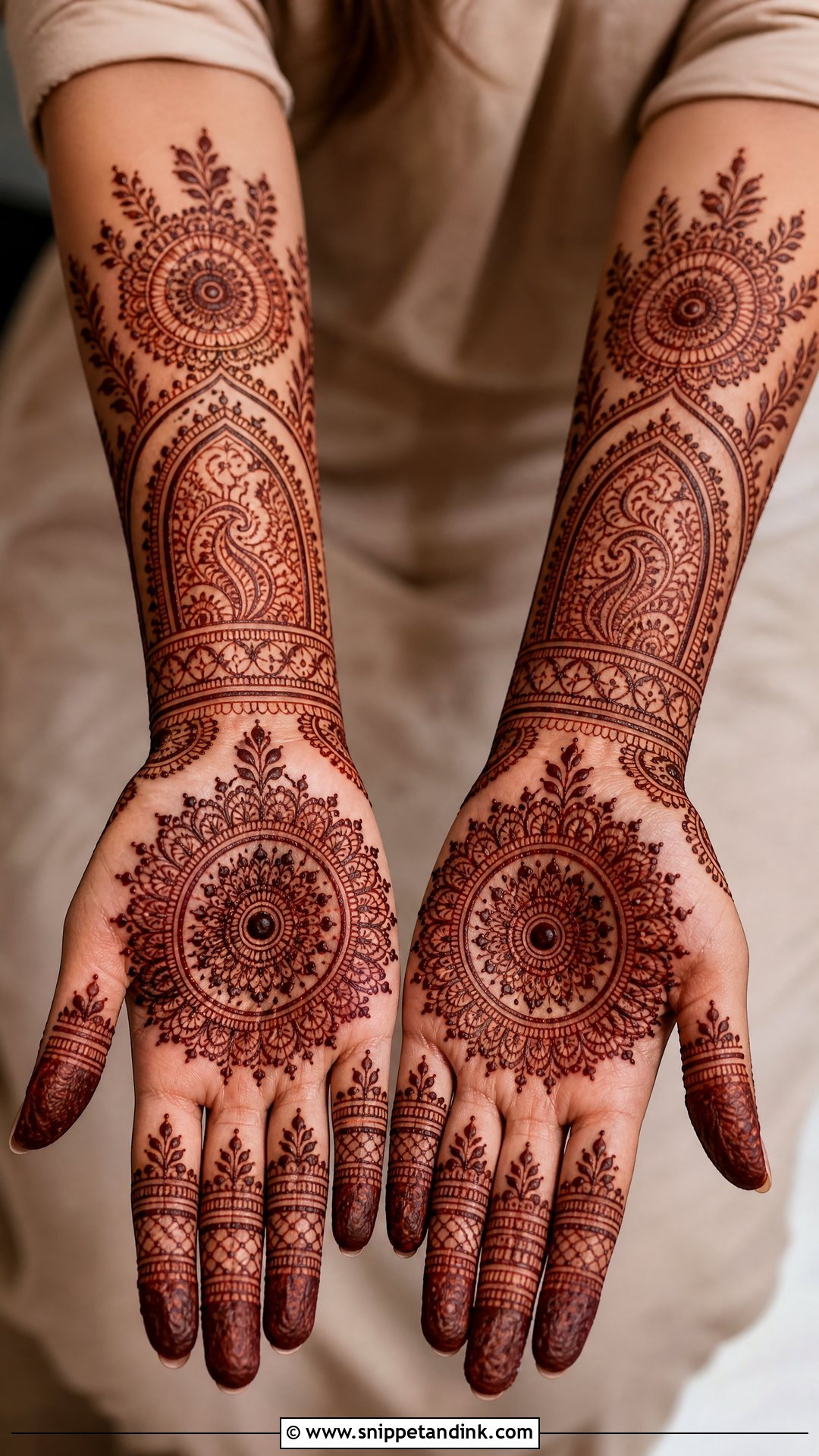 Pakistani Full Hand Mehndi Design - Snippet and Ink - 20 Pakistani Simple Mehndi Designs