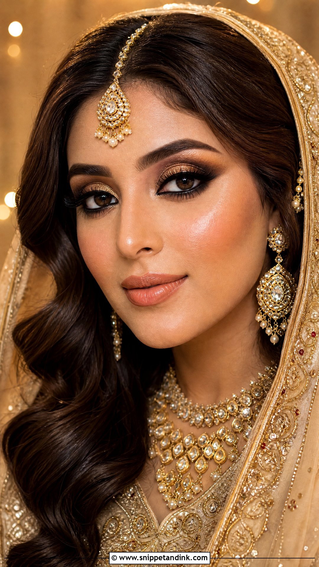 Pakistani Gold Eye Wedding Makeup - Snippet and Ink - 20 Pakistani Wedding Makeup Look Ideas