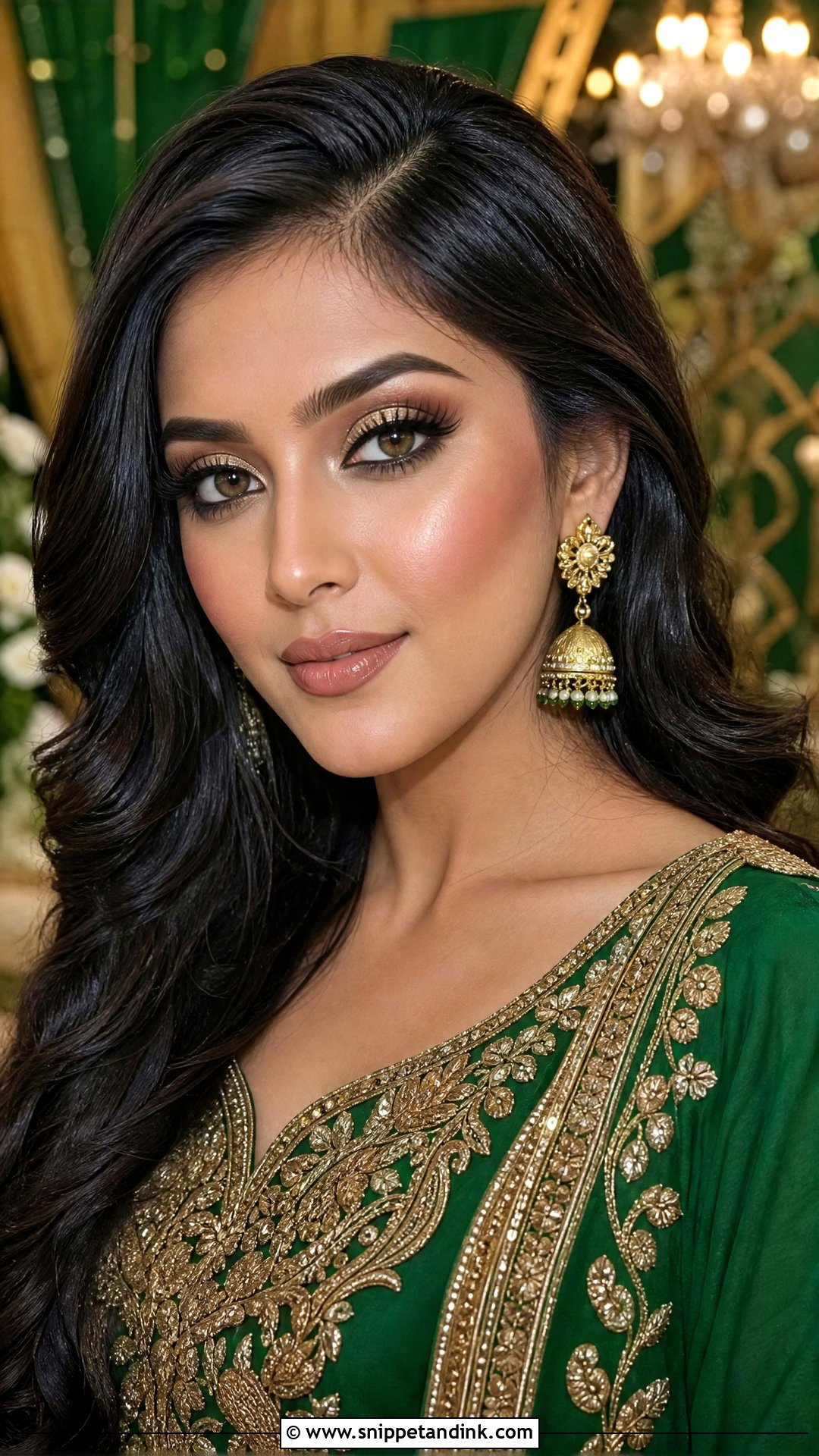 Pakistani Green Dress Wedding Makeup - Snippet and Ink - 20 Pakistani Wedding Makeup Look Ideas