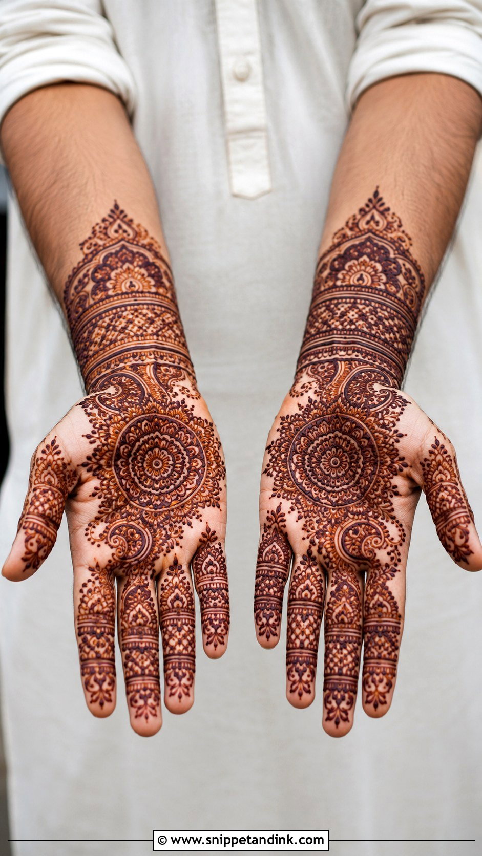Pakistani Groom Mehndi Design - Snippet and Ink - 30 Groom Mehndi Design Ideas