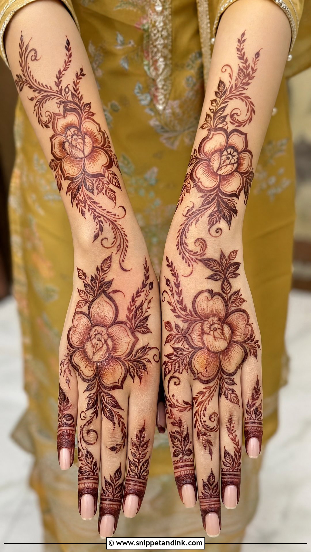 Pakistani Gulf Bridal Mehndi Design - Snippet and Ink - 25 Unique Pakistani Bridal Mehndi Designs