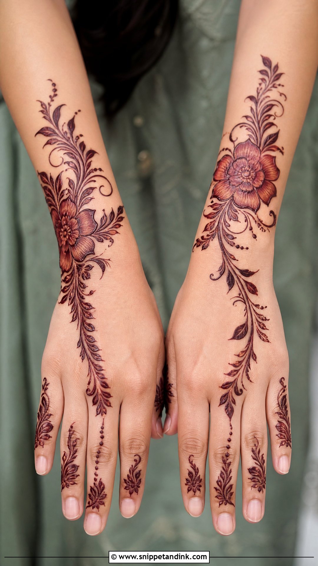 Pakistani Gulf Mehndi Design - Snippet and Ink - 35 Pakistani Mehndi Designs