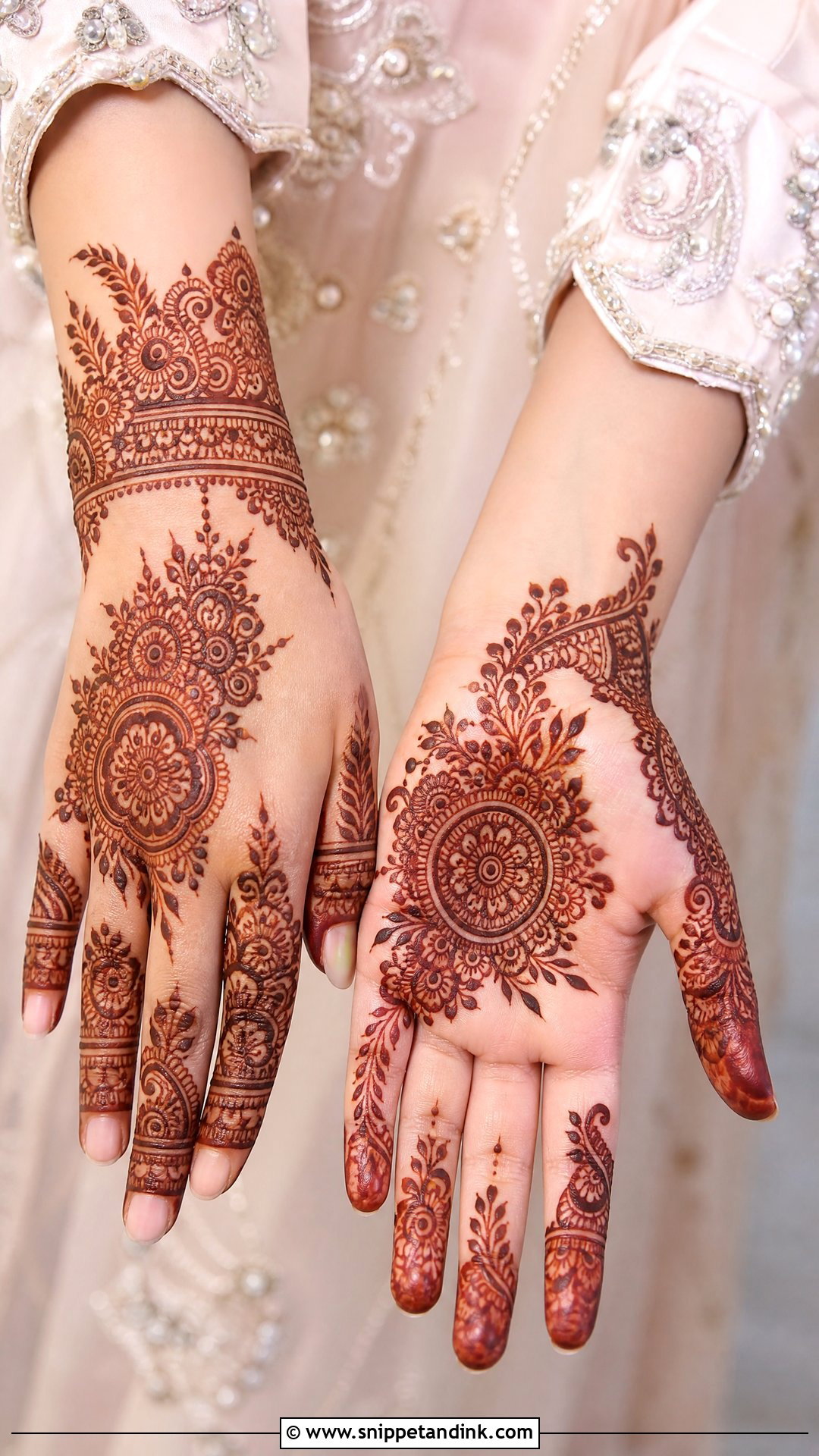 Pakistani Half Hand Bridal Mehndi Design - Snippet and Ink - 25 Unique Pakistani Bridal Mehndi Designs