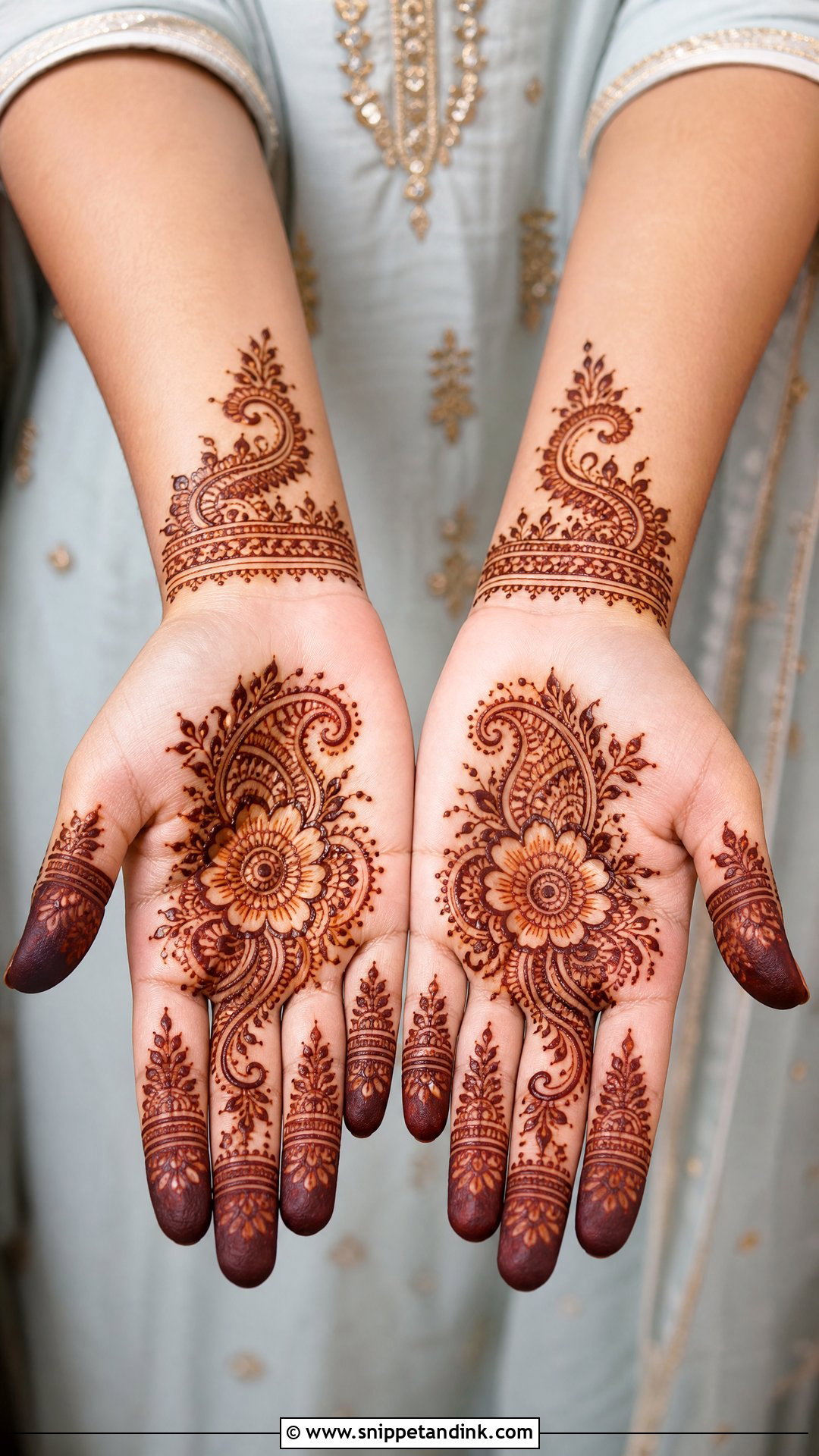 Pakistani Half Hand Mehndi Design - Snippet and Ink - 30 Pakistani Mehndi Design Ideas