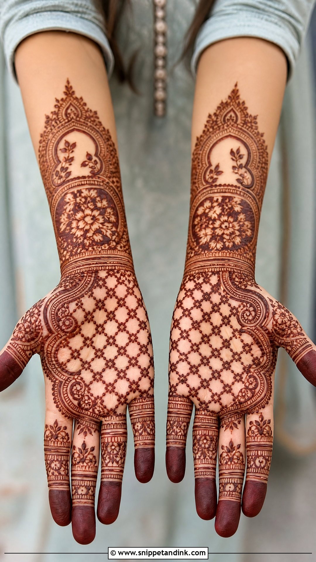 Pakistani Jaali Mehndi Design Front Hand - Snippet and Ink - 30 Pakistani Mehndi Design Ideas