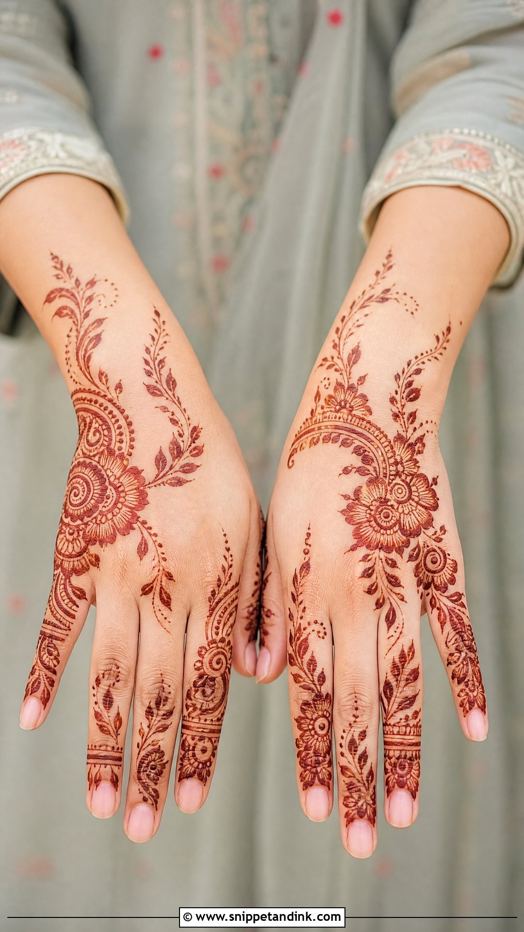 Pakistani Khafif Mehndi Design - Snippet and Ink - 35 Pakistani Mehndi Designs