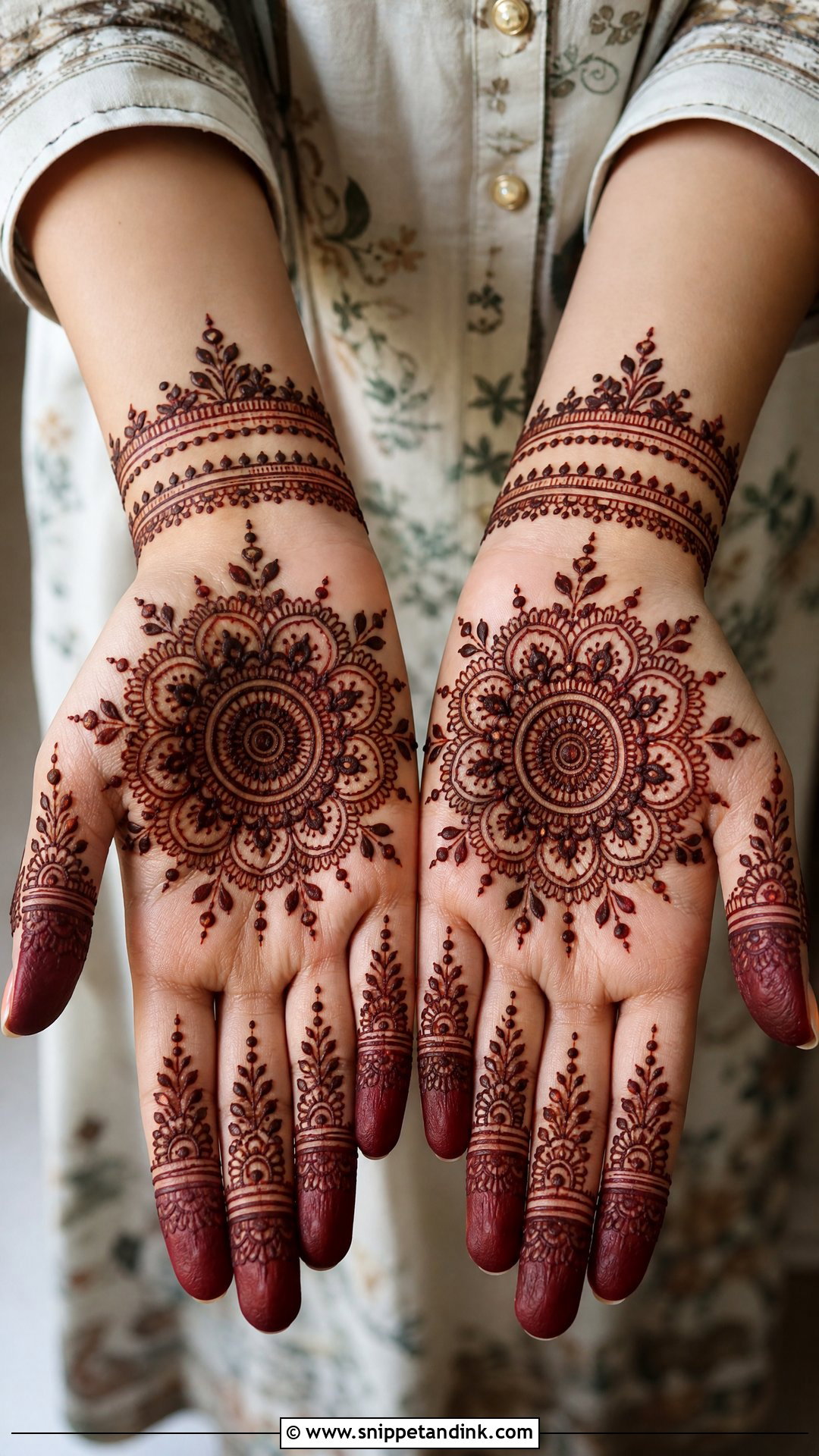 Pakistani Mandala Mehndi Design Palm - Snippet and Ink - 30 Pakistani Mehndi Design Ideas