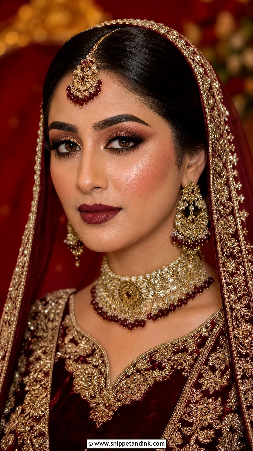 Pakistani Maroon Bridal Makeup - Snippet and Ink - 20 Pakistani Bridal Makeup Looks