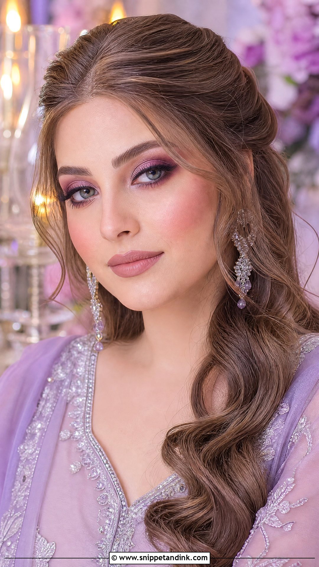 Pakistani Mauve Engagement Makeup - Snippet and Ink - 20 Pakistani Engagement Makeup Look Ideas
