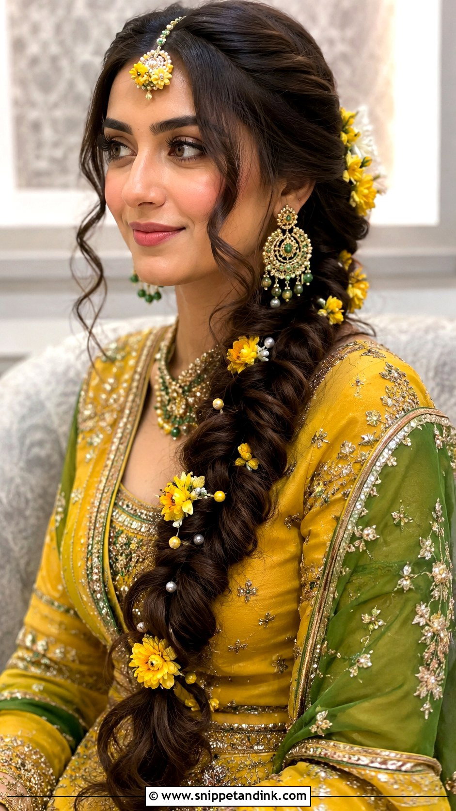 Pakistani Mehndi Braid - Snippet and Ink - 15 Hair Styles for Pakistani Wedding