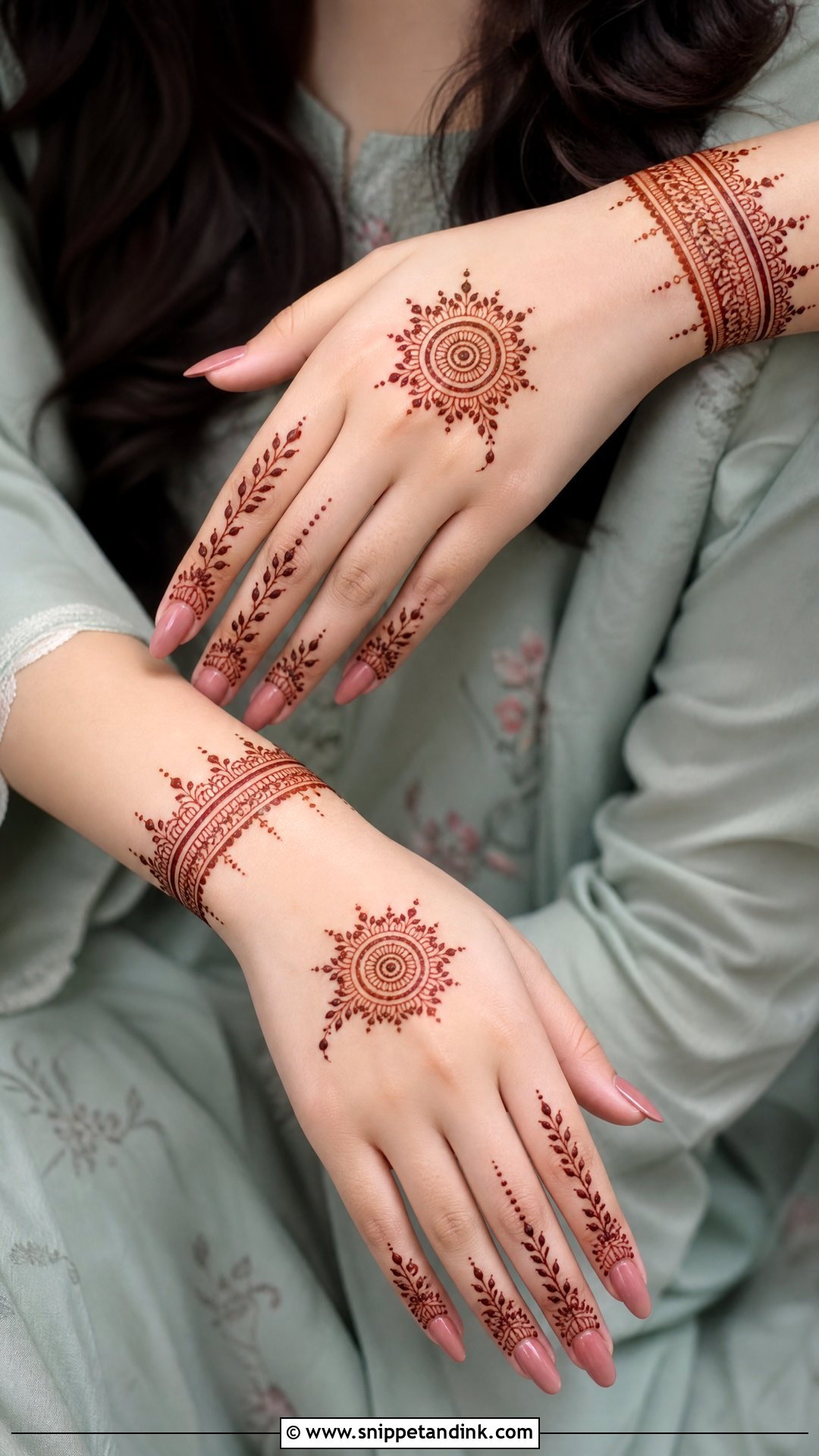 Pakistani Minimal Mehndi Design - Snippet and Ink - 20 Pakistani Simple Mehndi Designs