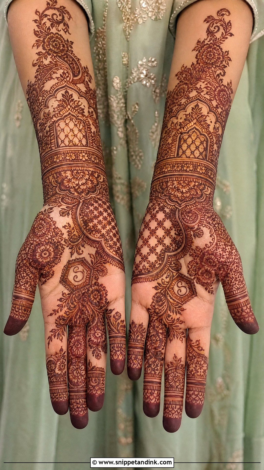 Pakistani Nikkah Mehndi Design - Snippet and Ink - 30 Nikkah Mehndi Designs