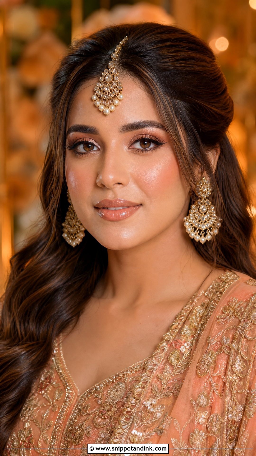 Pakistani Peach Bridal Makeup - Snippet and Ink - 20 Pakistani Bridal Makeup Looks