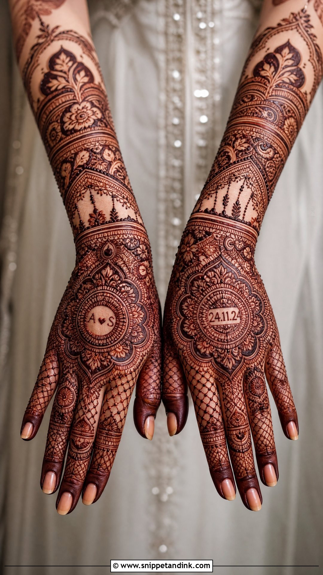 Pakistani Personalized Bridal Mehndi Design - Snippet and Ink - 25 Unique Pakistani Bridal Mehndi Designs