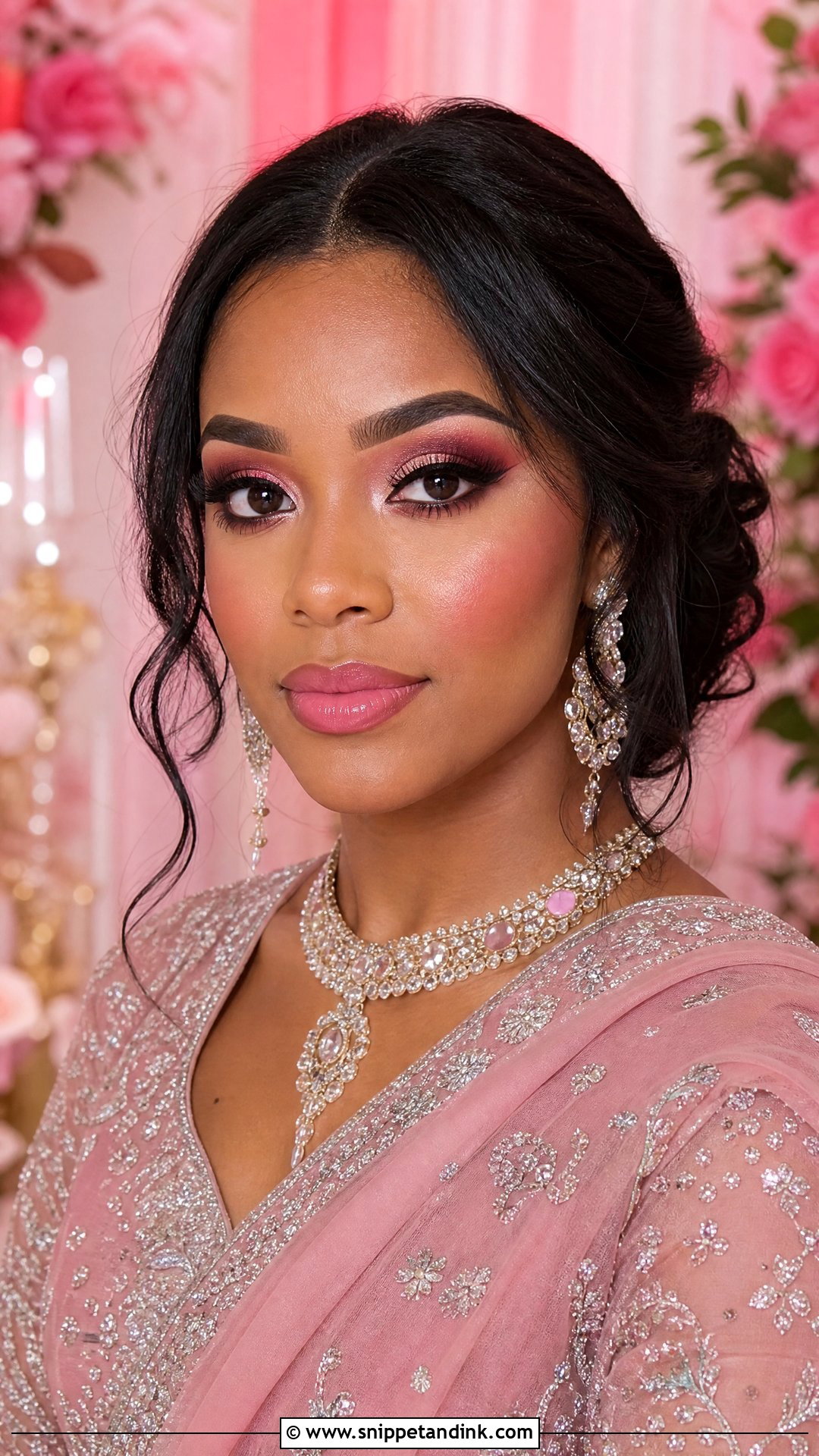 Pakistani Pink Engagement Makeup - Snippet and Ink - 20 Pakistani Engagement Makeup Look Ideas
