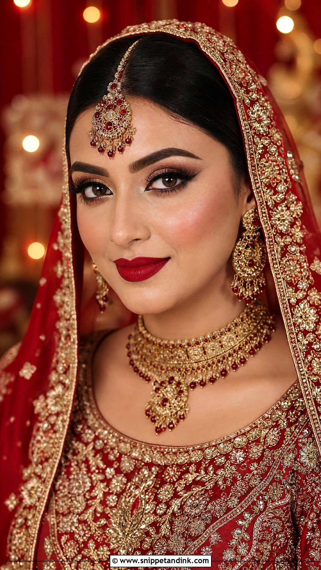 Pakistani Red Bridal Makeup - Snippet and Ink - 20 Pakistani Bridal Makeup Looks