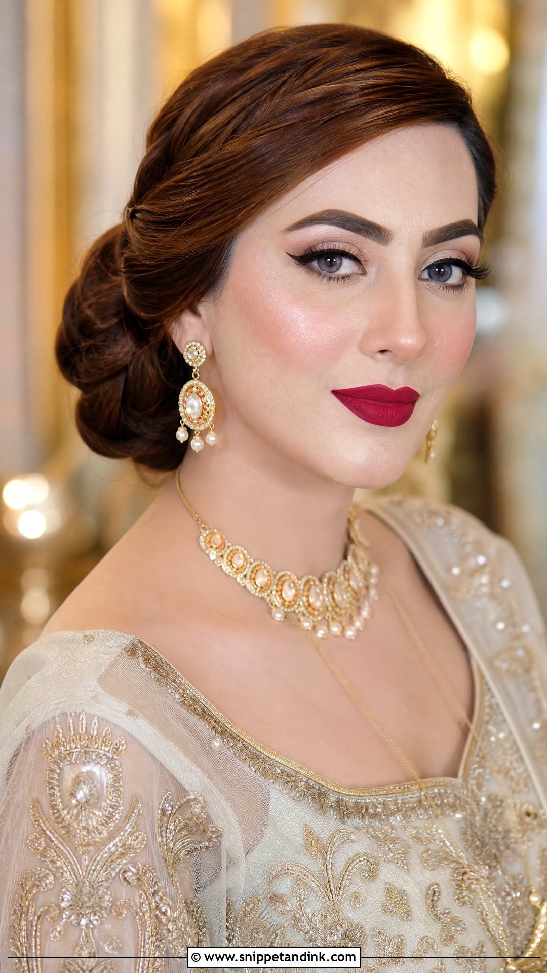 Pakistani Red Lip Makeup - Snippet and Ink - 25 Pakistani Wedding Makeup Ideas