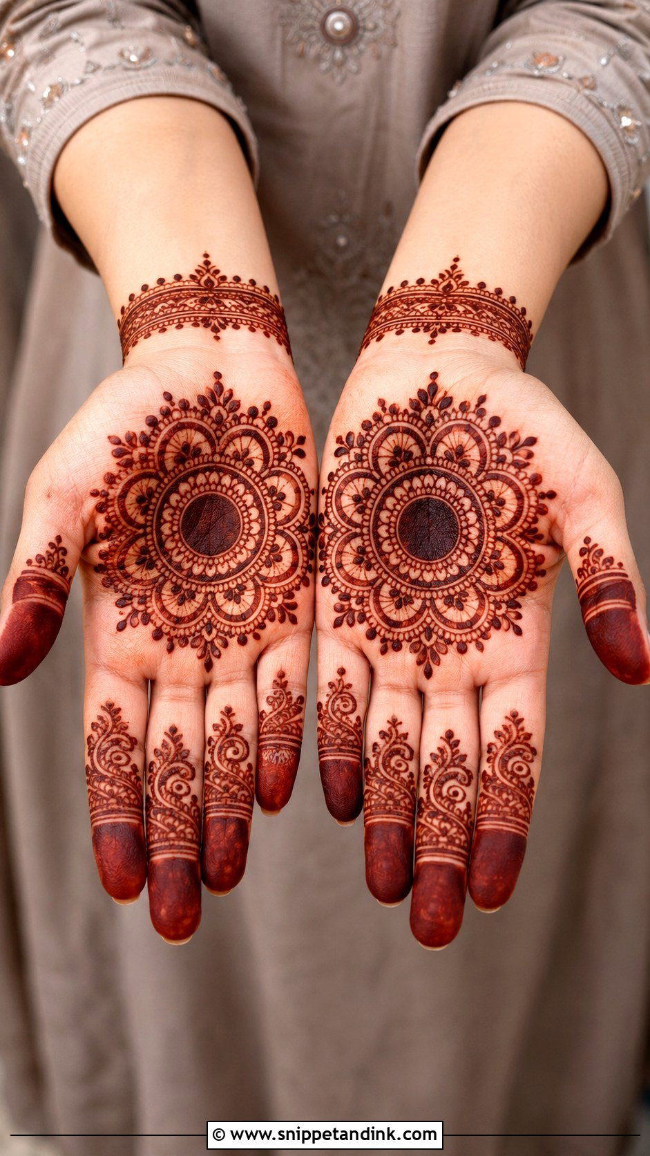Pakistani Round Mehndi Design For Palm - Snippet and Ink - 35 Round Mehndi Design Ideas