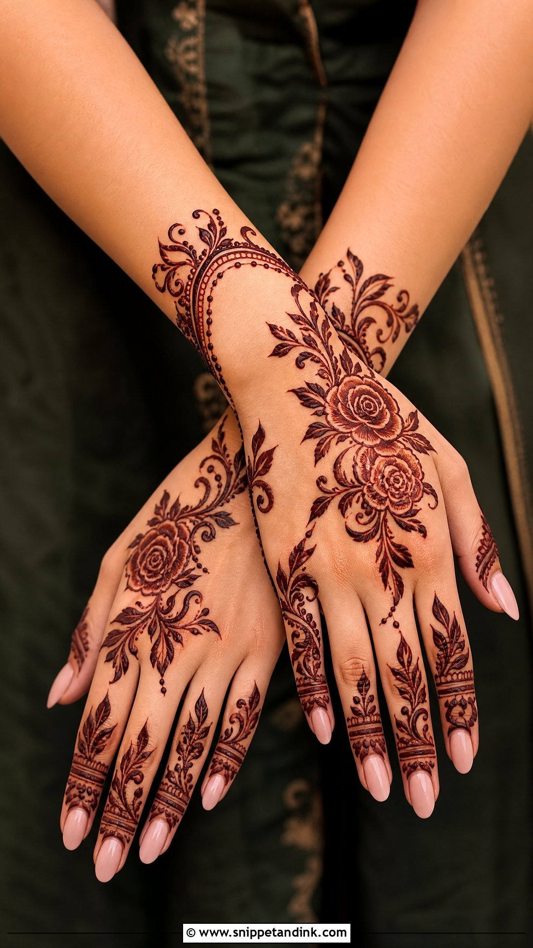 Pakistani Shaded Mehndi Design Back Hand - Snippet and Ink - 30 Pakistani Mehndi Design Ideas