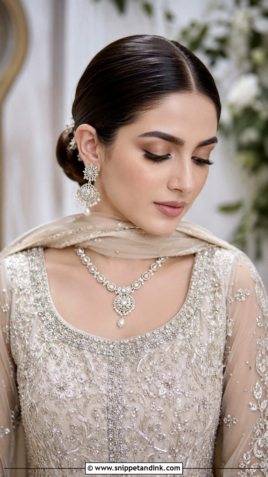 Pakistani Sleek Bun - Snippet and Ink - 15 Hair Styles for Pakistani Wedding