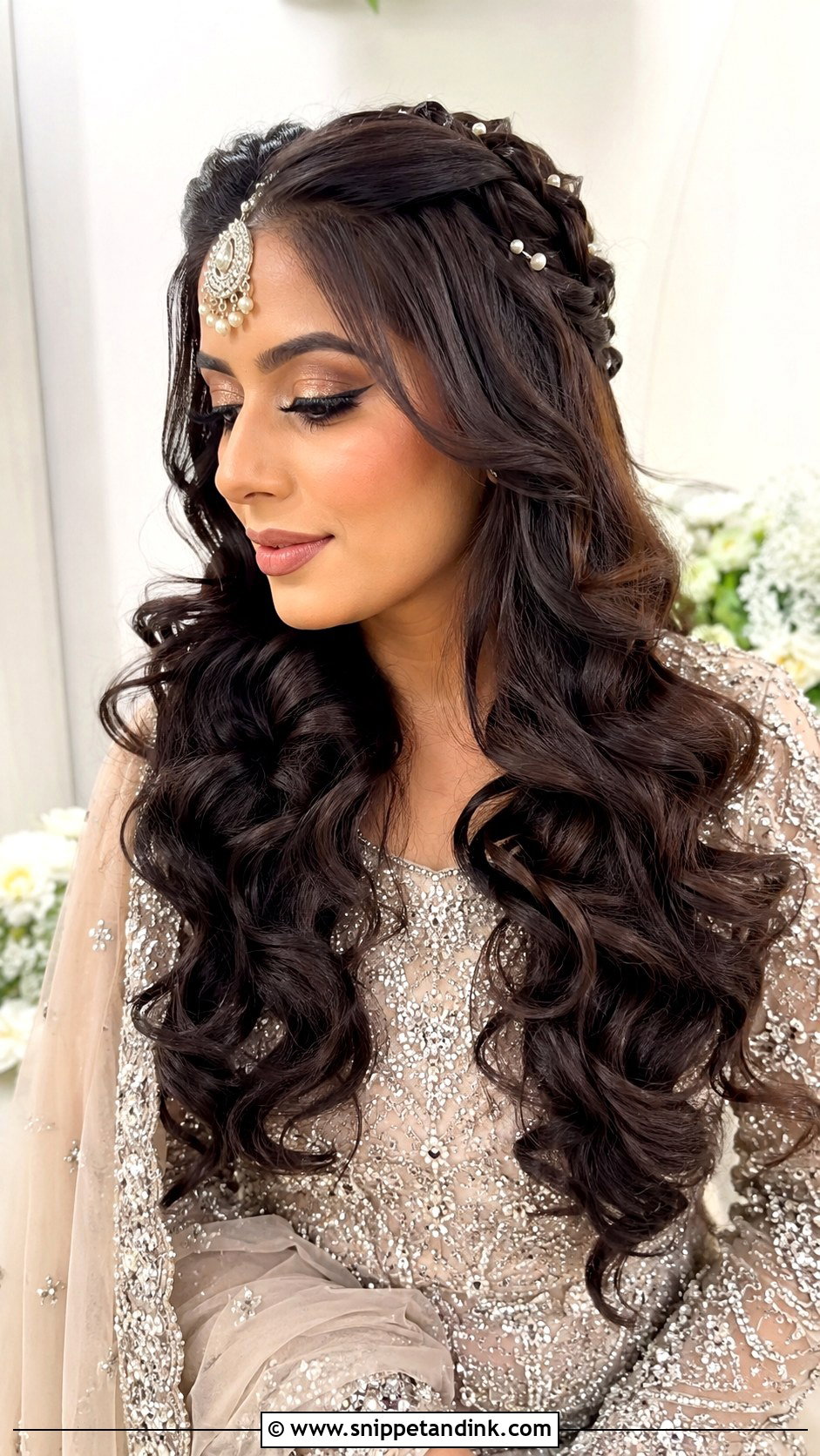 Pakistani Walima Bridal Long Curls - Snippet and Ink - 15 Pakistani Walima Bride Hairstyles