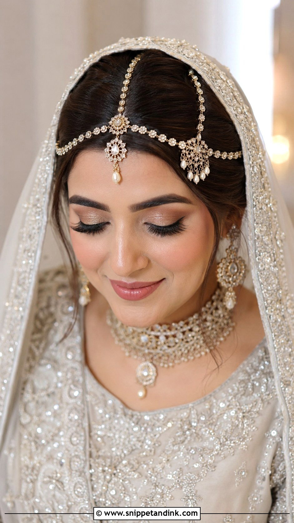Pakistani Walima Bridal Matha Patti Hair - Snippet and Ink - 15 Pakistani Walima Bride Hairstyles