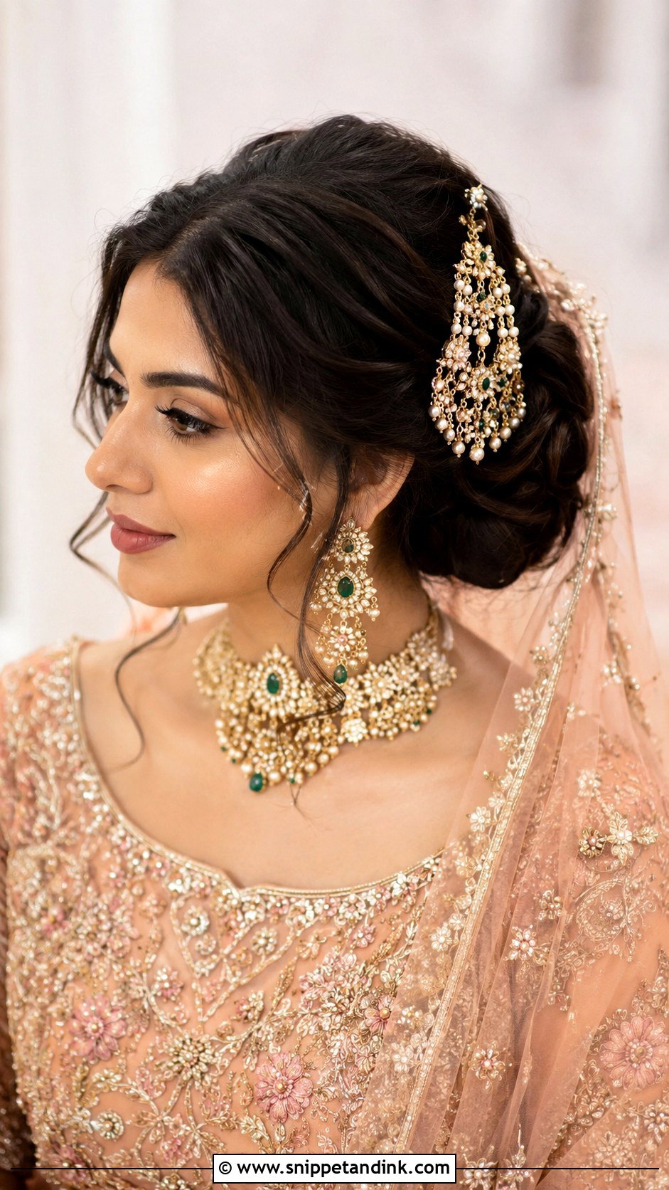 Pakistani Walima Bridal Passa Hairstyle - Snippet and Ink - 15 Pakistani Walima Bride Hairstyles