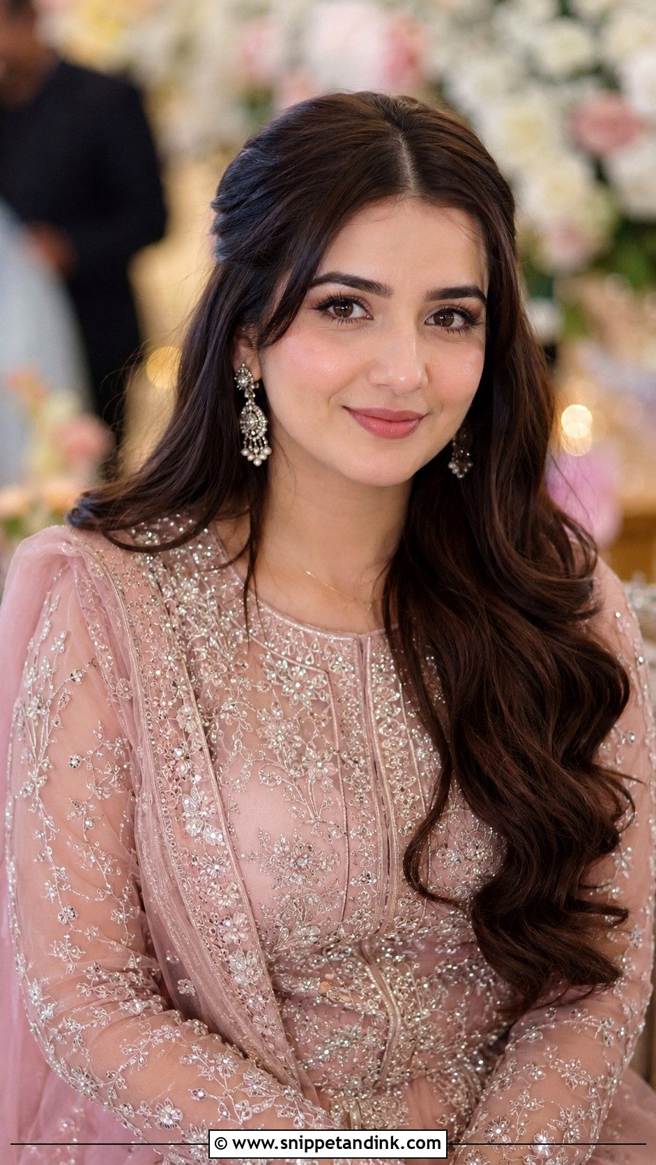 Pakistani Walima Soft Curls - Snippet and Ink - 15 Pakistani Wedding Hairstyle Ideas