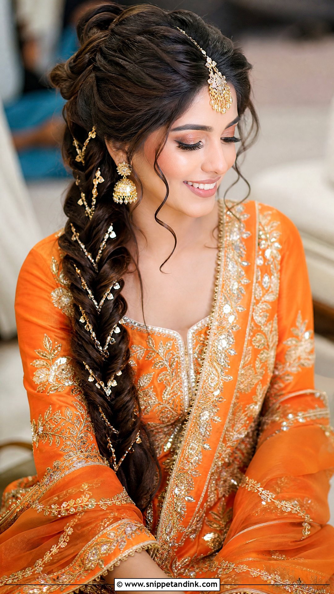 Pakistani Wedding Fishtail Braid - Snippet and Ink - 20 Pakistani Wedding Party Hairstyles