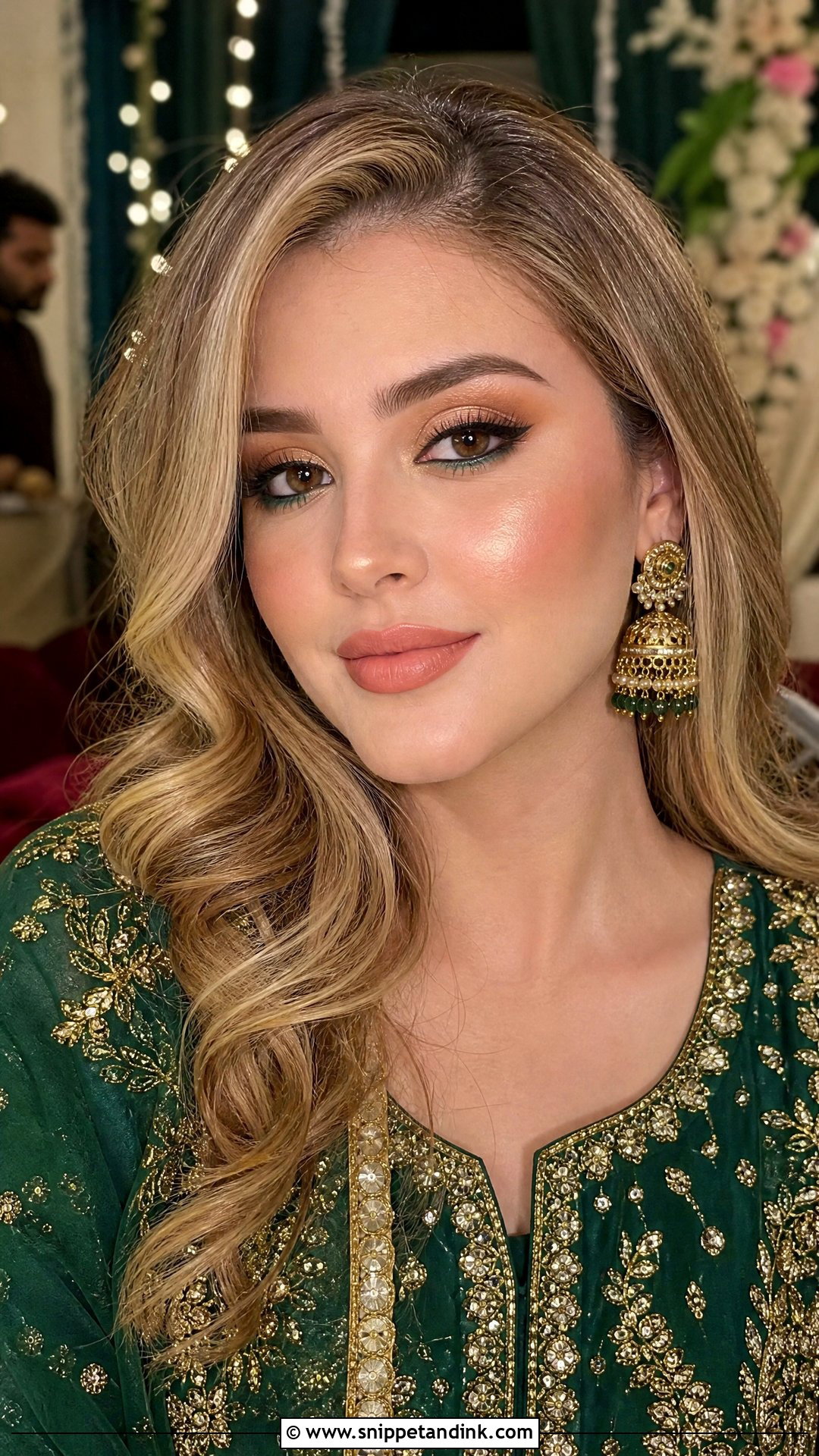 Pakistani Wedding Guest Green Dress Makeup - Snippet and Ink - 20 Pakistani Wedding Guest Makeup Ideas