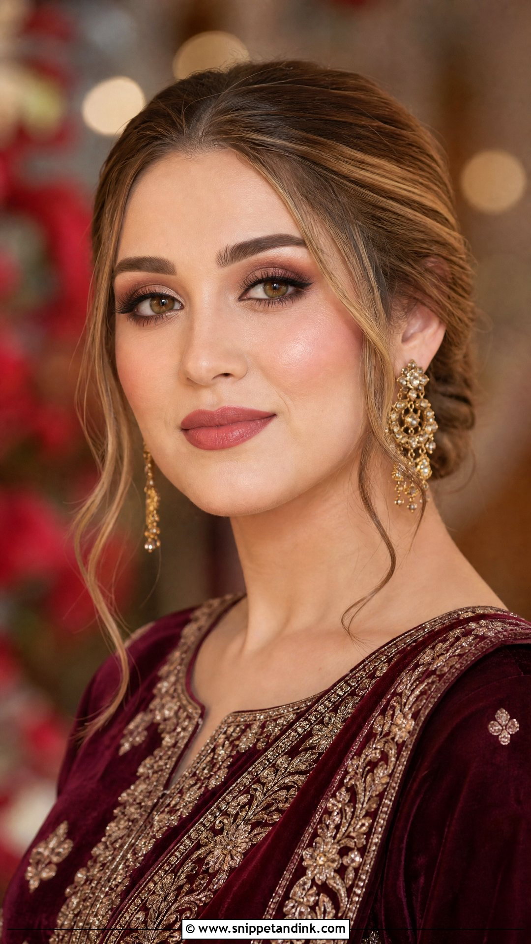 Pakistani Wedding Guest Maroon Dress Makeup - Snippet and Ink - 20 Pakistani Wedding Guest Makeup Ideas