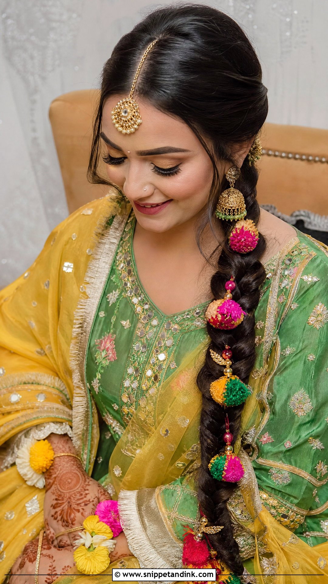 Pakistani Wedding Paranda Braid - Snippet and Ink - 20 Pakistani Wedding Party Hairstyles