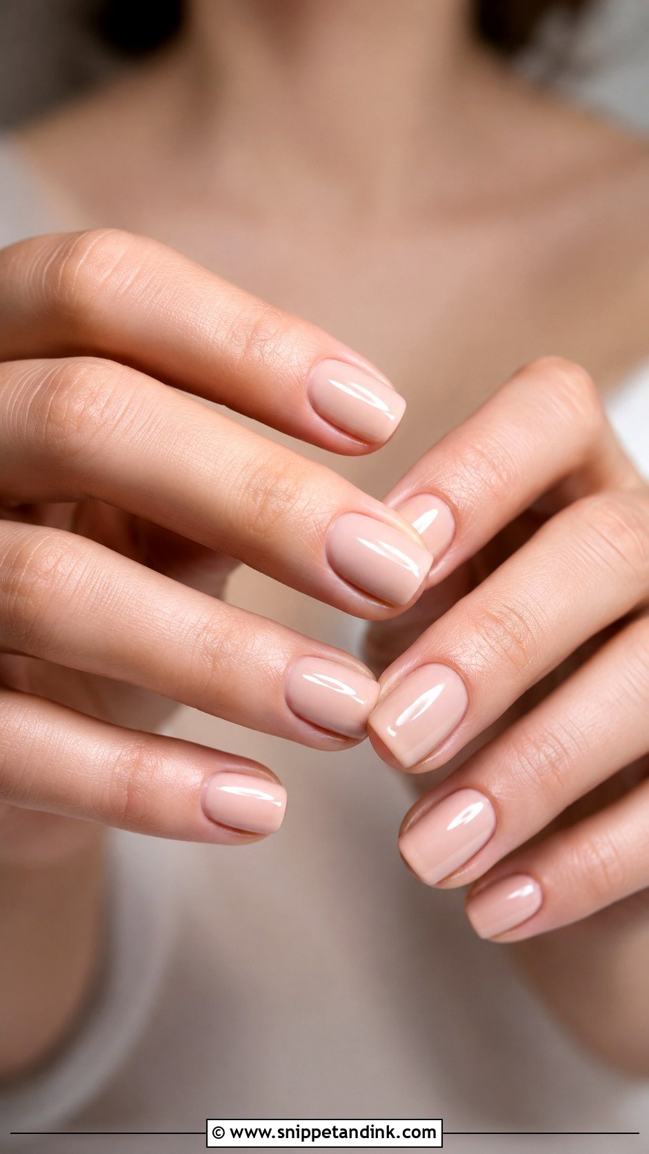 Pale Beige Wedding Nails - Snippet and Ink - 20 Plain Wedding Nails