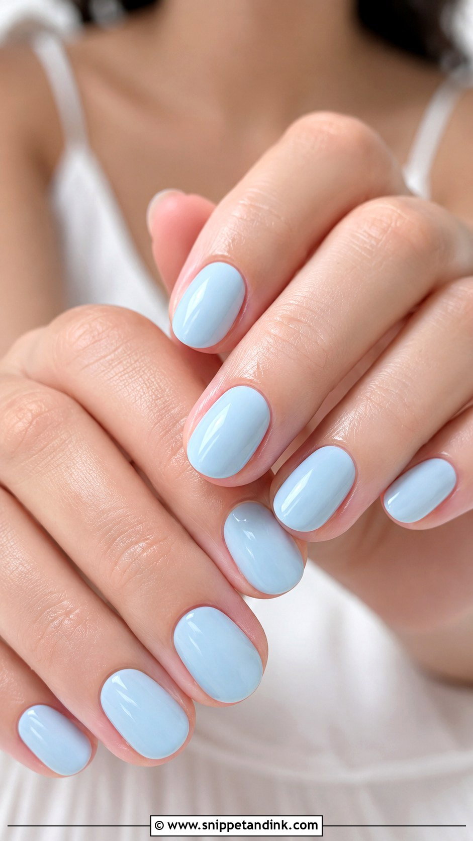 Pale Blue Beach Wedding Nails - Snippet and Ink - 20 Beach Wedding Nails for Guest