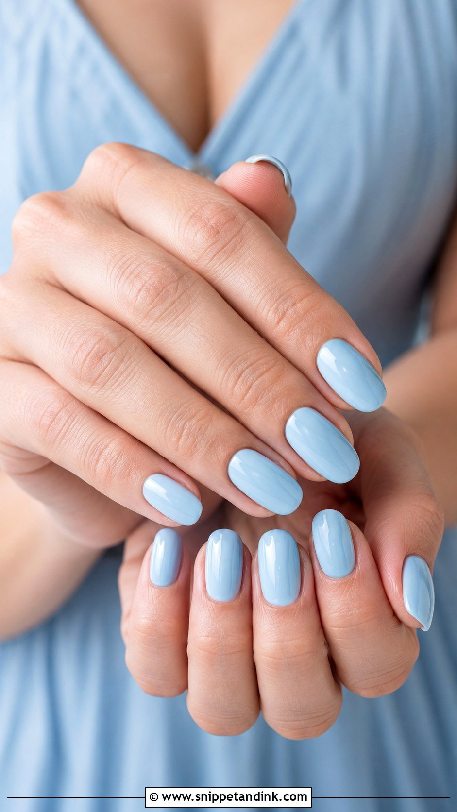 Pale Blue Bridesmaid Nails - Snippet and Ink - 30 Wedding Nails for Bridesmaids