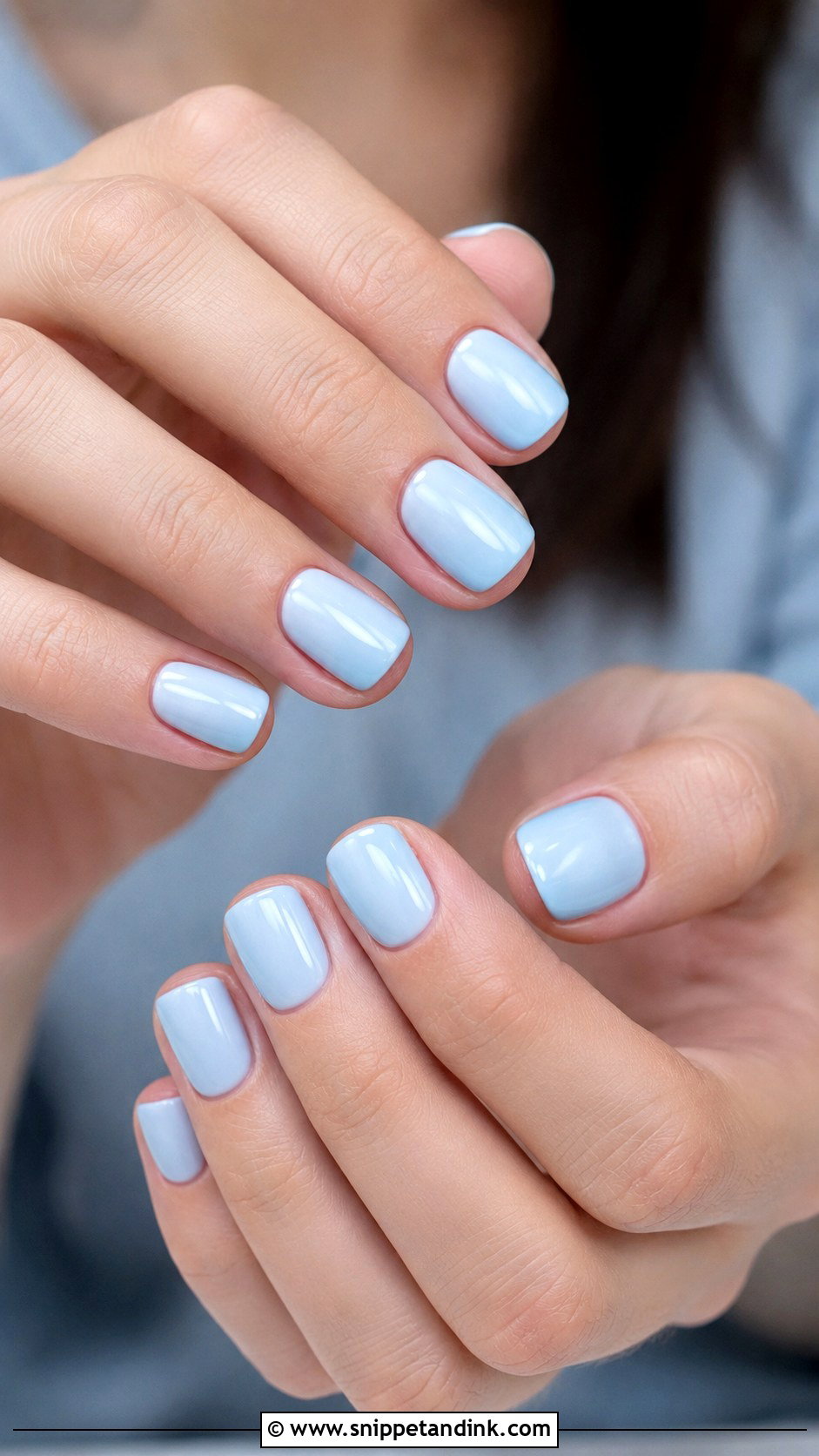 Pale Blue Nails - Snippet and Ink - 30 Classy Wedding Guest Nails Ideas
