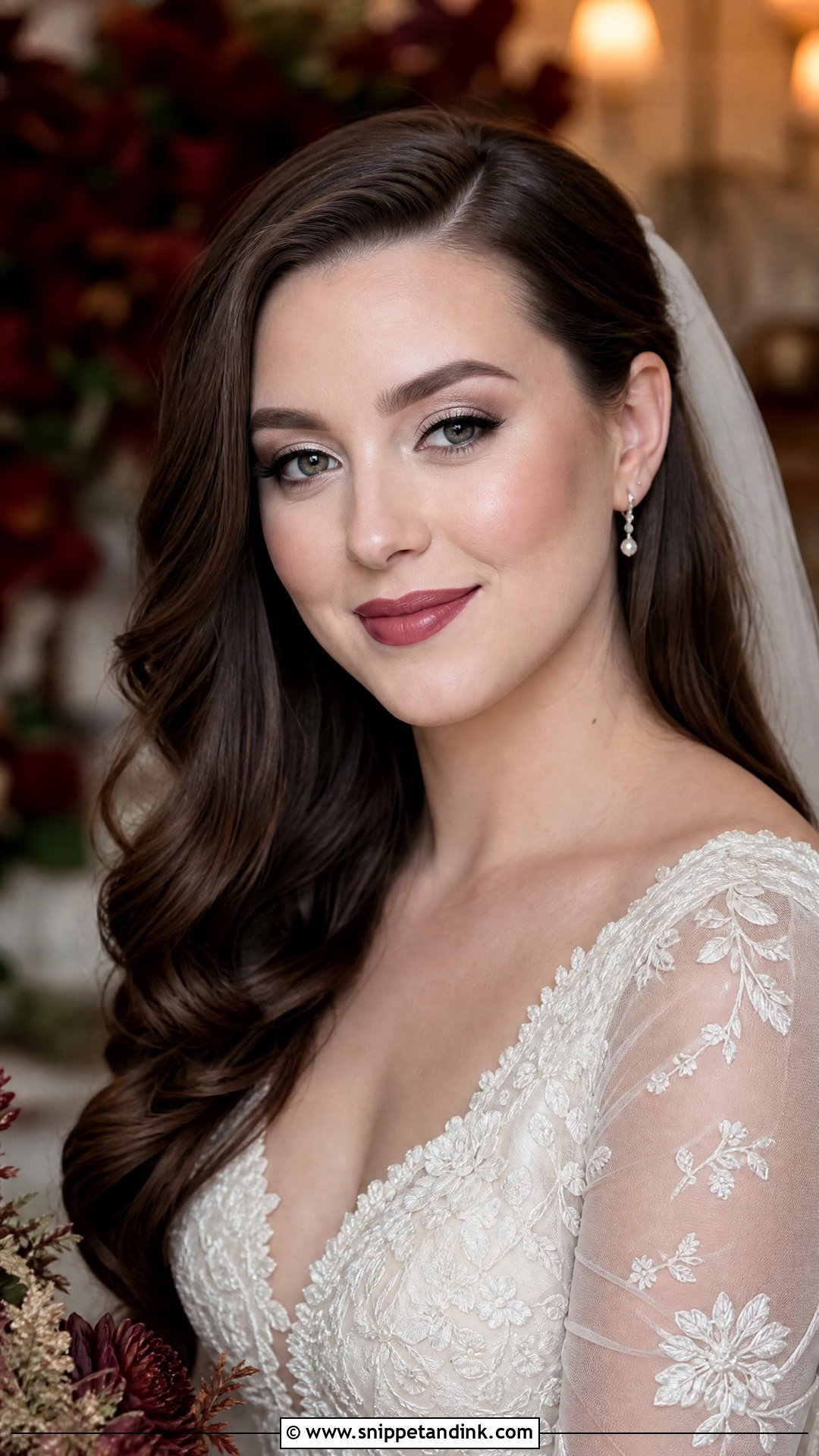 Pale Skin Wedding Makeup With Berry Lip - Snippet and Ink - 20 Wedding Makeup Pale Skin Ideas
