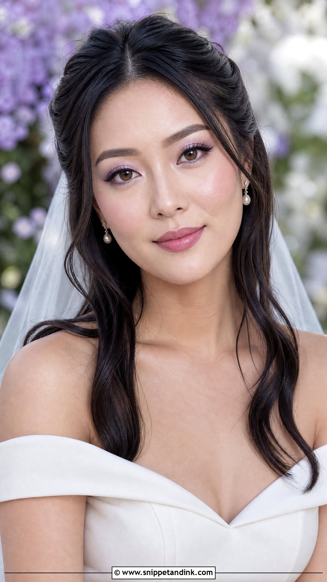 Pale Skin Wedding Makeup With Lilac Eyeshadow - Snippet and Ink - 20 Wedding Makeup Pale Skin Ideas
