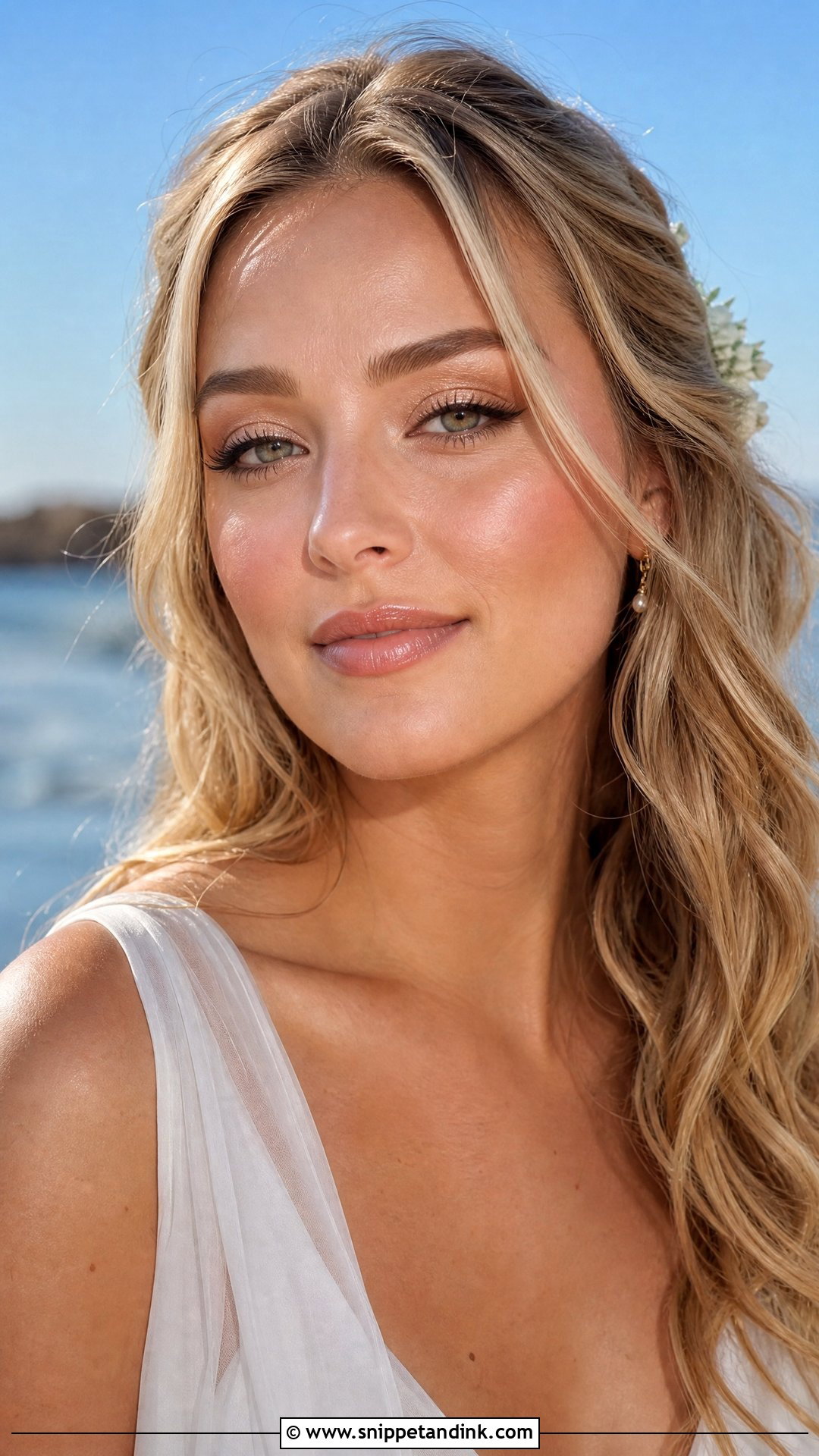 Pale Skin Wedding Makeup With Peach Pink Glow - Snippet and Ink - 20 Wedding Makeup Pale Skin Ideas